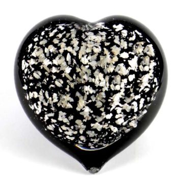 Memorie Line Hart Zwart Zilverkleurig U38BLSH