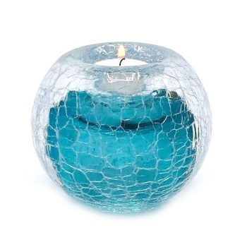 Premium A Line Tealight Blauw Gekraakt A13TKTB