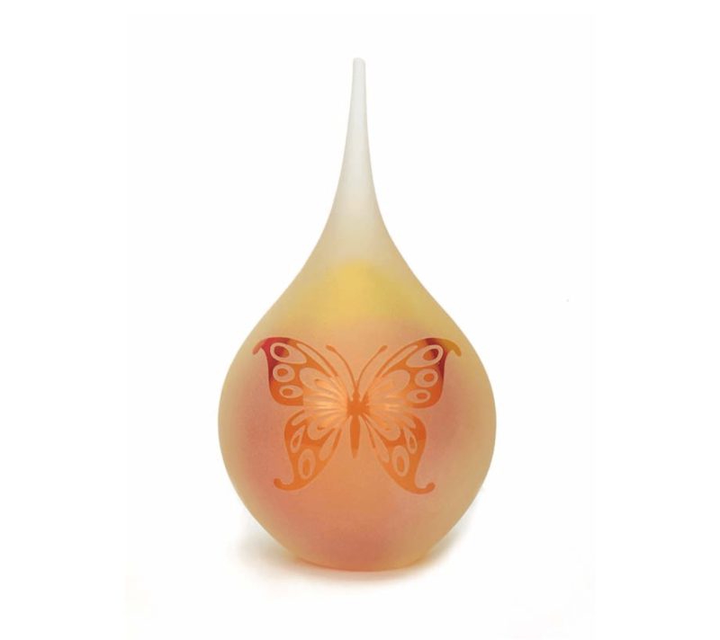 Urn Heart - Frosted Line Pebble Heart | 20ml | Personalised