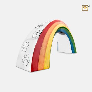 Rainbow Pet Urn Polished Silver Small P660S