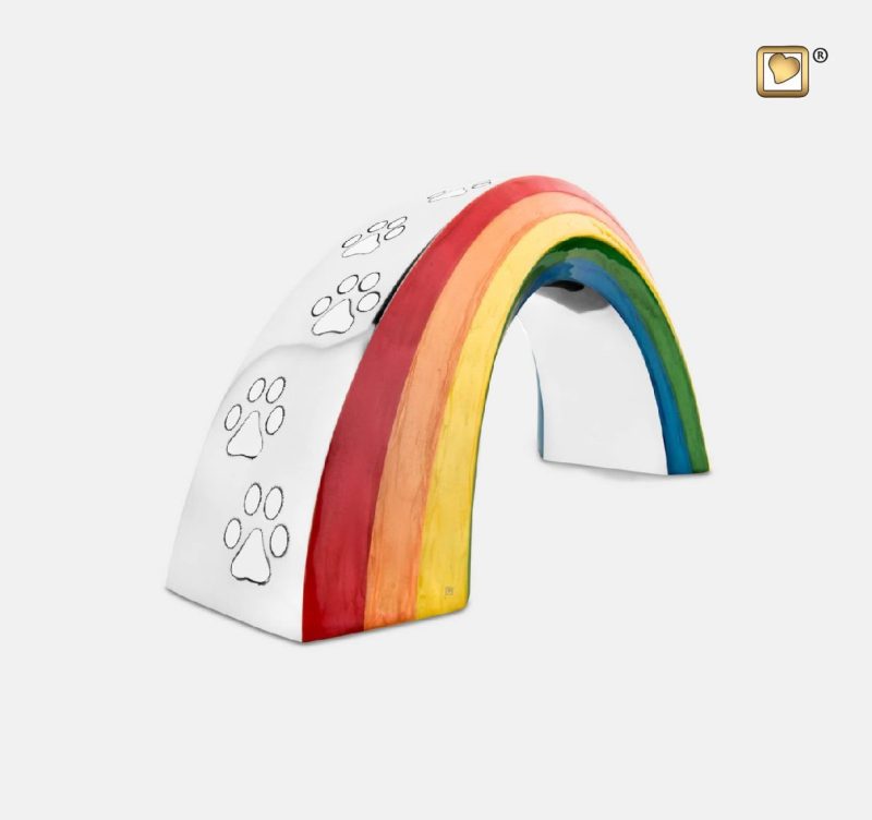 Rainbow Pet Urn Polished Silver Small P660S