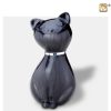 PrincessCat Pet Urn Pearl Midnight and Brushed Pewter with Swarovski P264