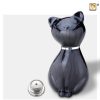 PrincessCat Pet Urn Pearl Midnight and Brushed Pewter with Swarovski P264_a