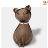 PrincessCat Pet Urn Pearl Bronze and Brushed Pewter with Swarovski P265