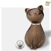 PrincessCat Pet Urn Pearl Bronze and Brushed Pewter with Swarovski P265_a