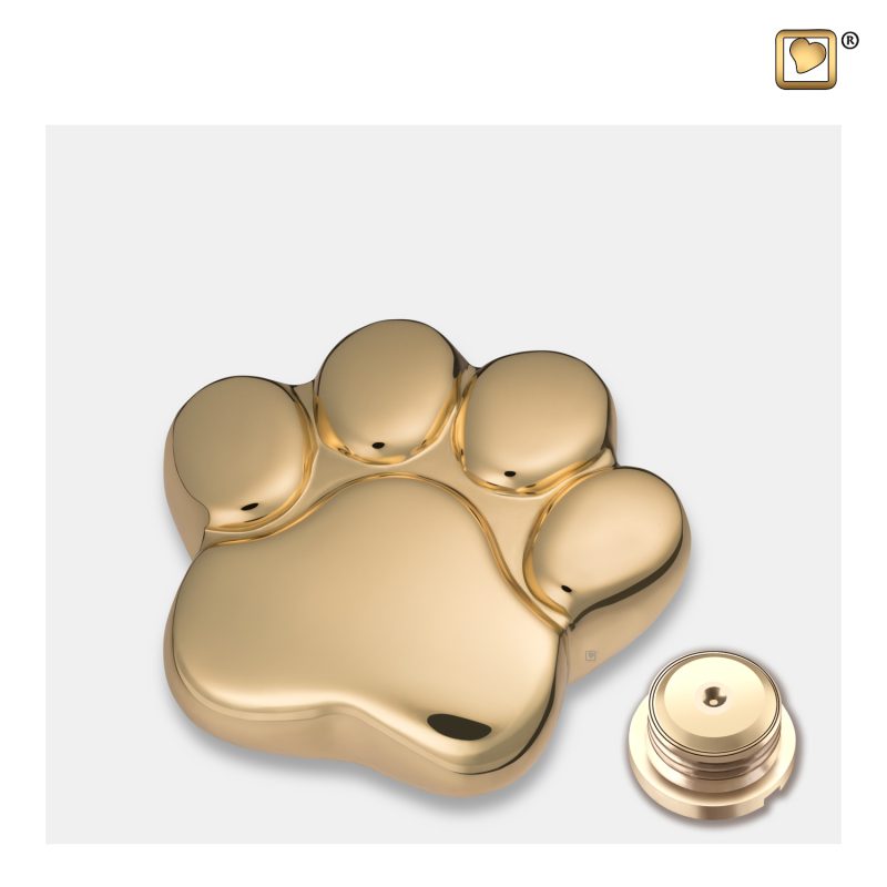 LovePaw Pet Keepsake Urn Polished Gold P671K_c