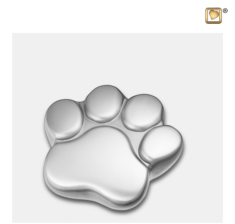 LovePaw Pet Keepsake Urn Bru Pewter P672K