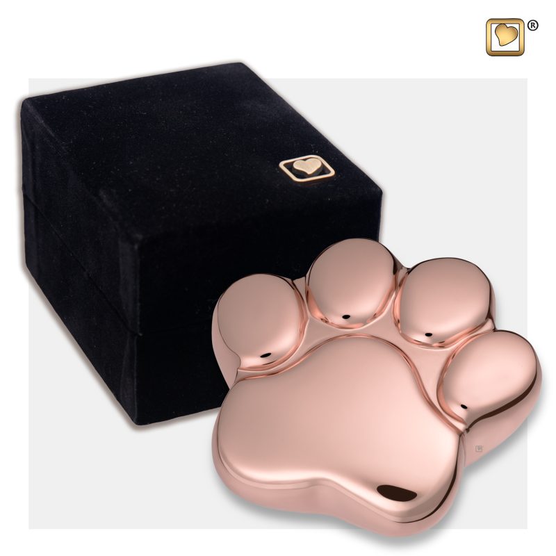 LovePaw Pet Keepsake Urn Polished RoseGold tint P675K_v