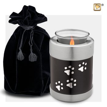 Pet Tealight Urn Midnight & Bru Pewter T655