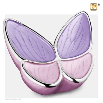 Wings of Hope Adult Urn Pearl Lavender & Polished Silver A1040