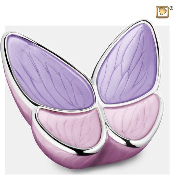 Wings of Hope Adult Urn Pearl Lavender & Polished Silver tint A1040