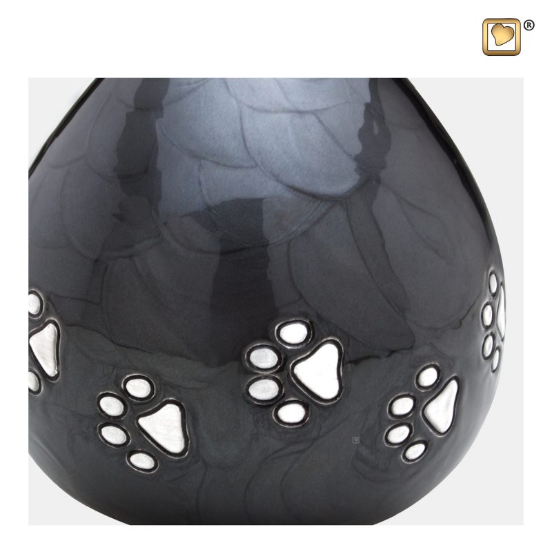 LoveDrop Pet Urn Pearl Midnight & Bru Pewter P633_a