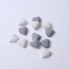 Gedenksteen klein - Hart Grijs en wit 12 stuks MMS0300-01