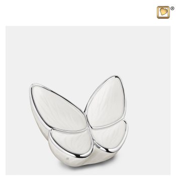 Urn vlinder - Wings of Hope 0,045 liter Pearl lavender Polished silver tint Small K1042