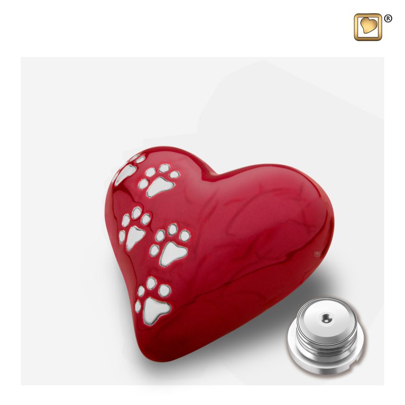 P637K Heart 0,045 liter Pearl red Polished silver Small