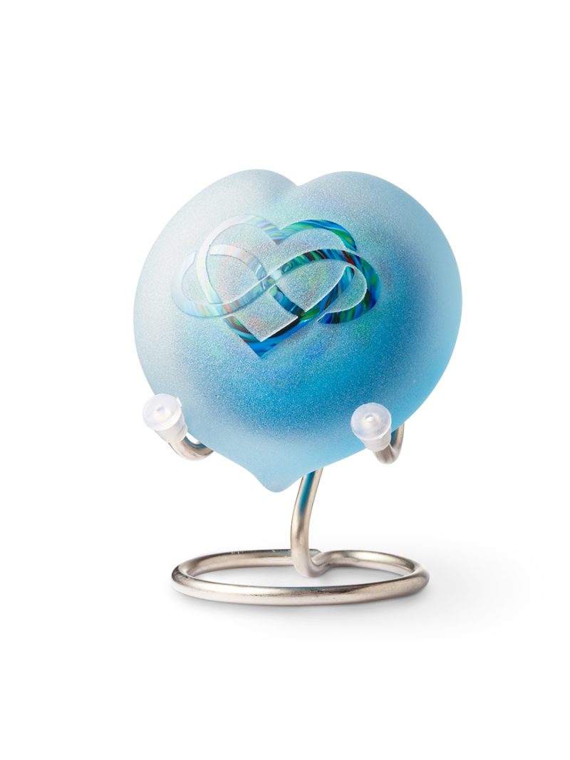 Urn Heart - Frosted Line Pebble Heart | 20ml | Personalised