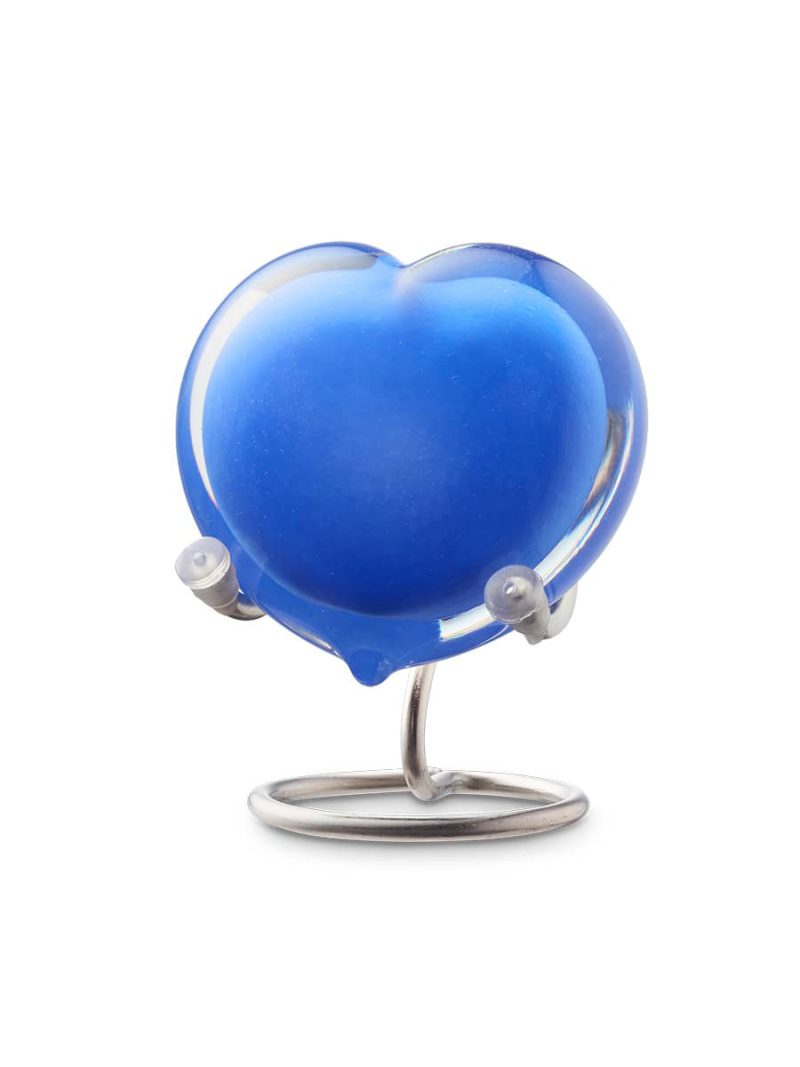 Urn Heart - Frosted Line Pebble Heart | 20ml | Personalised