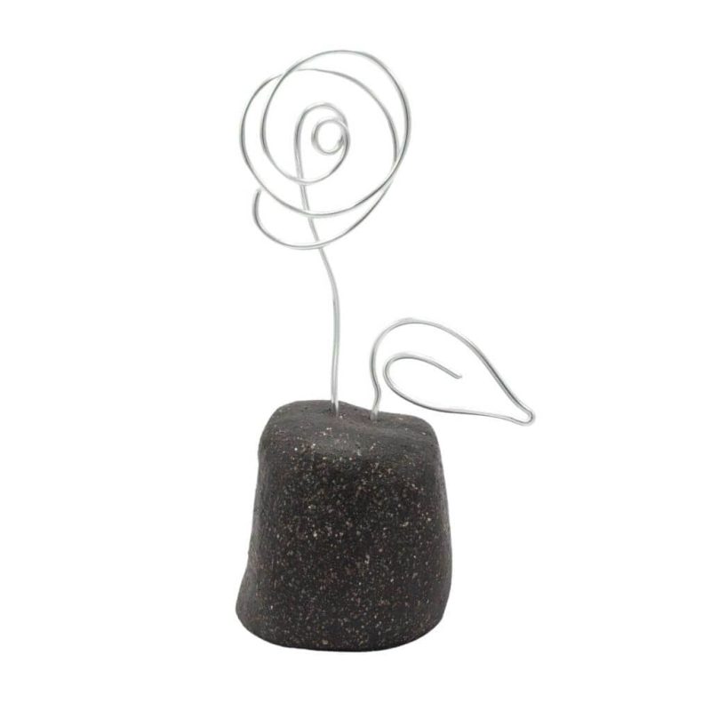 Mini urn - Bloem keramiek 0,025 liter zwart