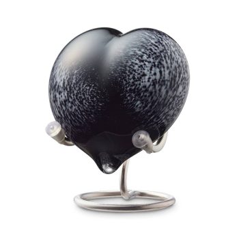 urn hart - memorie line pebble heart - U36PHBLWM