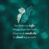 Vlinder van Liefde - Groen vierkant