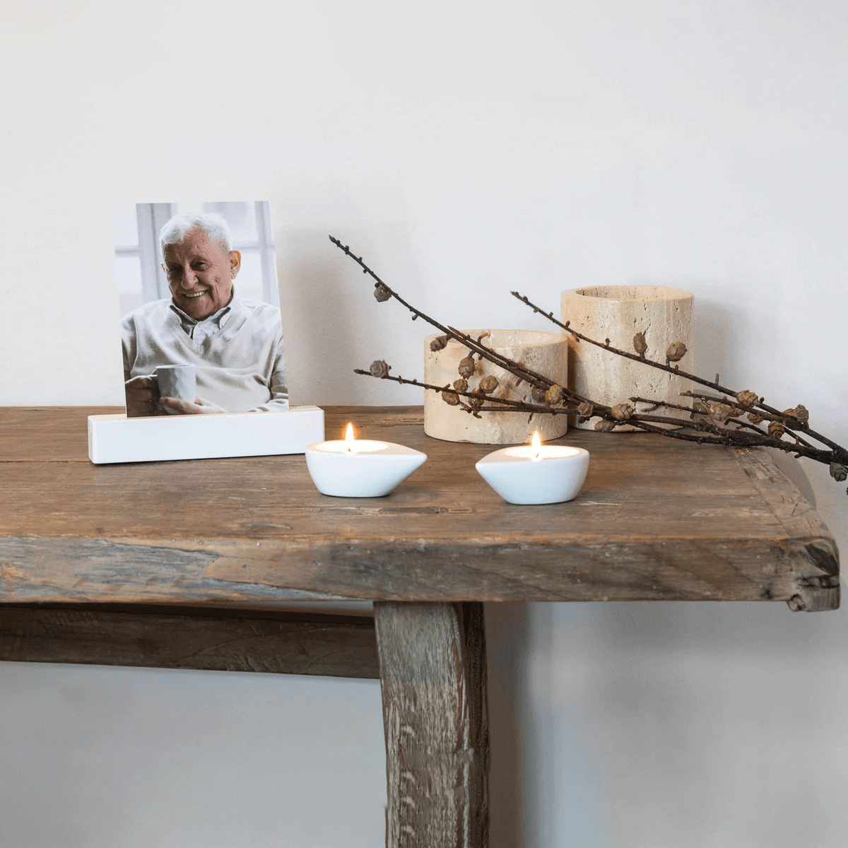 Memorialboxx herdenkingshoekje op een bankje